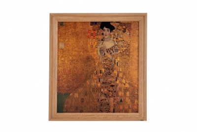 Print on framed Oak wood: Portrait of Adele Gustav Klimt, Famous painting reproduction- art prints on Oak wood, Framed in Oak wood frame